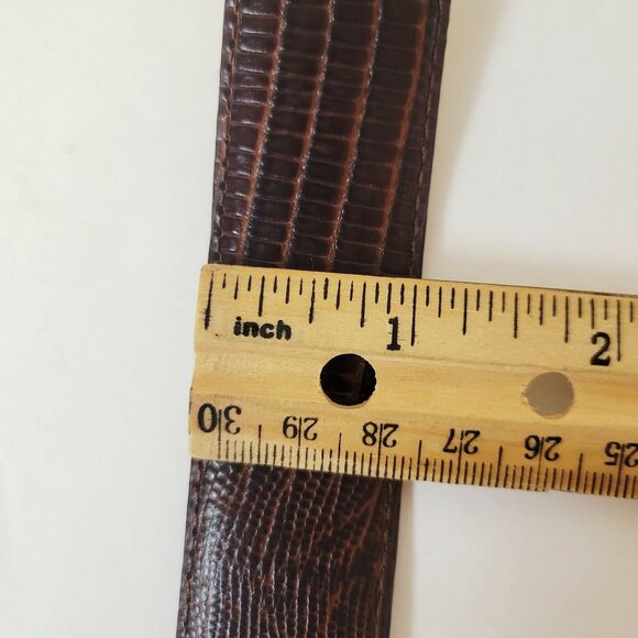 Belt Master Genuine Italian Leather Made In USA Exotic Embossed Size 44 Belt - Picture 7 of 11